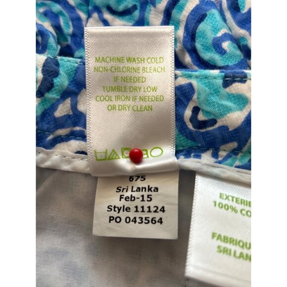 Lilly Pulitzer Womens Shorts Adie Chasing Tail Blue Fish Side Zip Cotton Size 0 - Picture 4 of 6